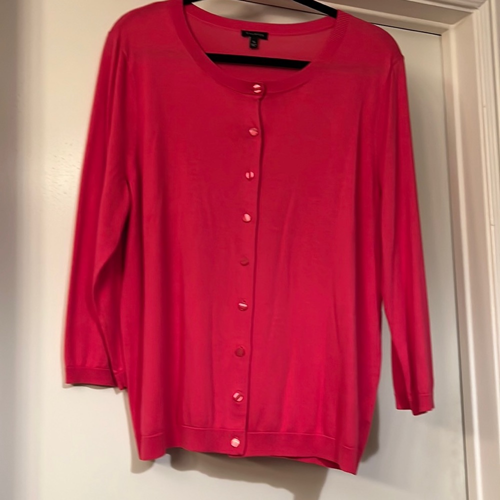Talbots XL Pink Cardigan Sweater
